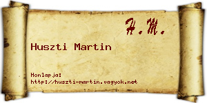 Huszti Martin névjegykártya